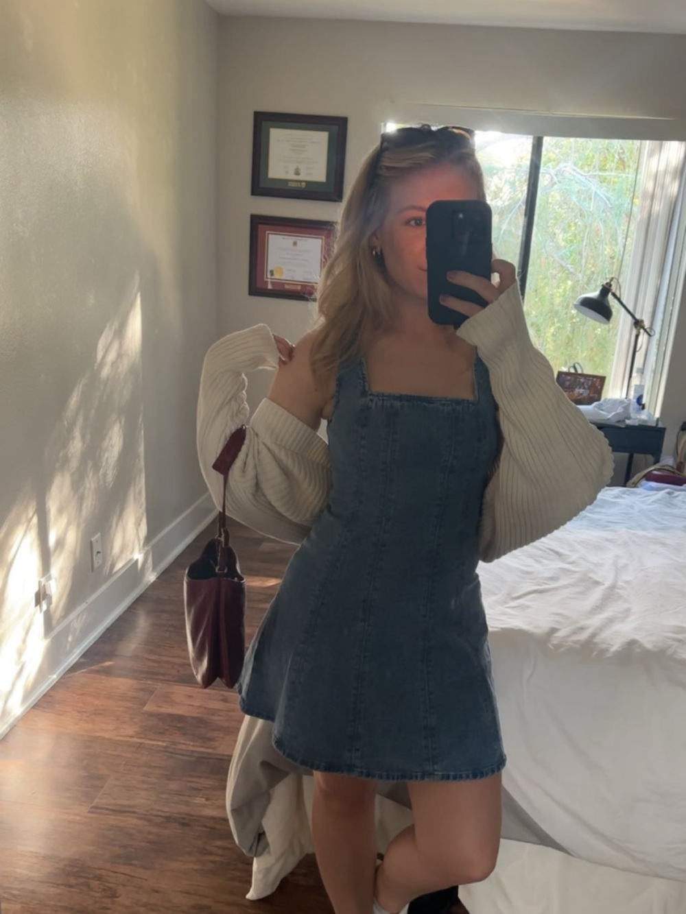 Abercrombie & Fitch Mila Denim Mini Dress - Medium Wash - Picture 2 of 2